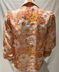 Chemise Lovie & Co - M - Orange - Fleurie