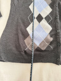 Gilet Croft & Barrow - L - Gris - Motif Argyle