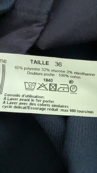 Pantalon Monoprix femme - 36 - Navy -