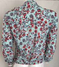 Veste Chemise Cache Cache - M - Bleu Clair - Fleurs