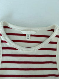 Crop top H&m - M - Blanc et rouge rayé