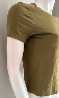 T-shirt À Boutons Zara - M - Kaki -