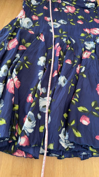 Robe midi Infinitif en soie - Fr 44 - Bleu - Fleurs