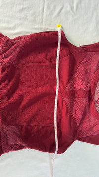 Robe Jennyfer - M - Bordeaux - dentelle