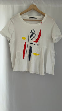 T-shirt Mado et les Autres - Fr 42 - blanc - motif abstrait