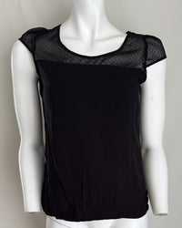Haut Stradivarius - L - Noir - Voile Plumetis