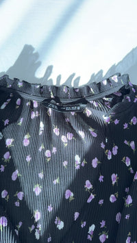 Robe Zara - M - Noir - Fleurie