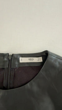 Robe Mng - S - Noir - simili cuir