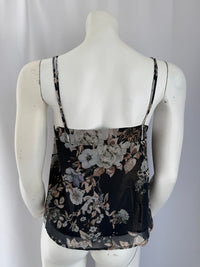 Débardeur Mango - M - Noir - Fleuri