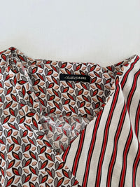 Blouse Christine Laure - 44 - Rouge et Crème -