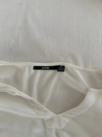 Robe de plage Kiabi - M - Blanc - pompons viscose