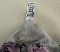 Jupe Midi vintage George - 40 - Violet Et Lila - Fleurs