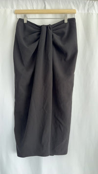 Jupe midi à nœud Zara - S - Noir -