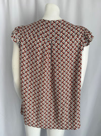 Blouse Christine Laure - 44 - Rouge et Crème -