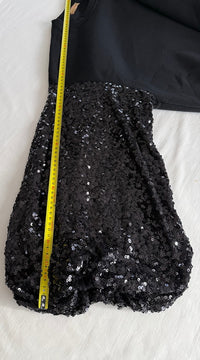 Robe D'hiver Sans Marque - 40 - Noir - Manches Paillettes