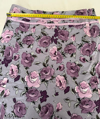 Jupe Midi vintage George - 40 - Violet Et Lila - Fleurs