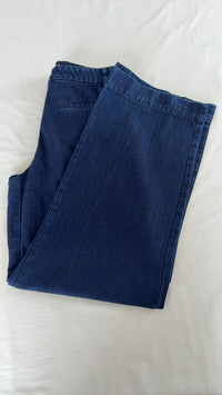 Pantalon large Camaïeu - 40 - Bleu marine -