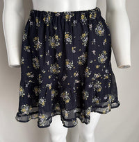 Mini-jupe Bzb - S - Marine - Fleurie