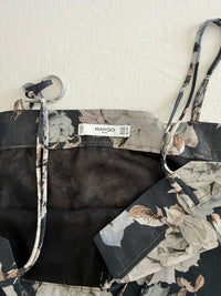 Débardeur Mango - M - Noir - Fleuri