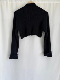 Pull col roulé court Zara - S - Marine -