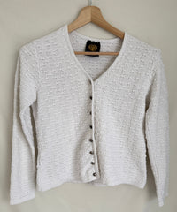 Gilet Lanamoden - M - Blanc - maille ajourée