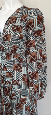 Robe longue Shein - M - Marron/bleu clair -