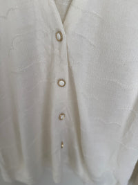 Gilet Vintage maille fine - L - Blanc