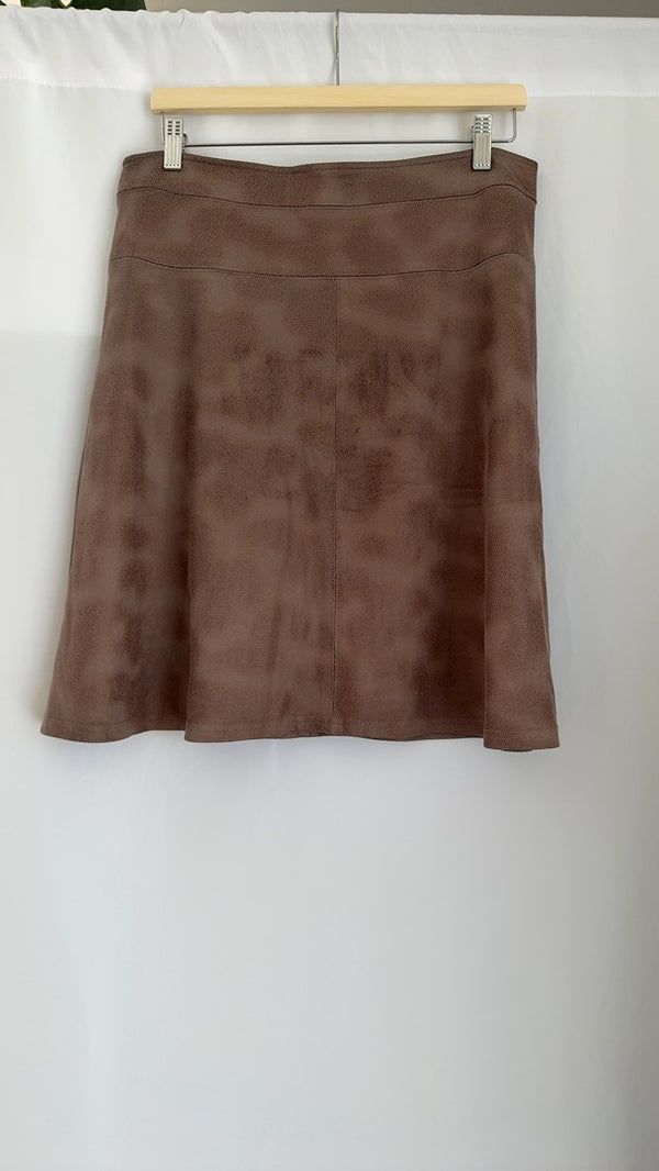 Jupe patineuse Armand Thiery 42 marron imitation cuir