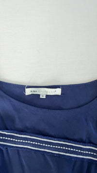 Robe soie Nina Kaufmann - M - Bleu marine -