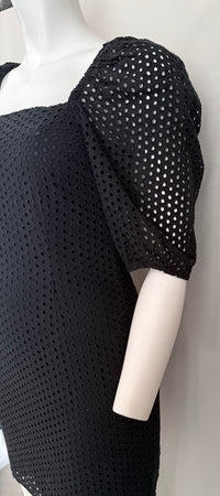 Robe Casual H&m - 38 - Noir - Broderie Anglaise