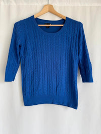 Pull H&m - M - bleu - maille torsadée
