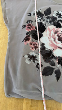 Blouse femme sans marque - L - Taupe - Imprimé floral