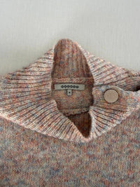 Pull col montant Bonobo boutons épaule - M - rose poudré -
