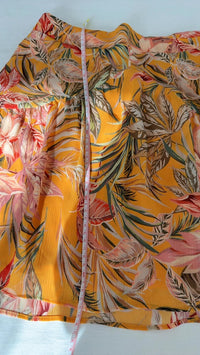Jupe courte Naf Naf - 36 - Orange - motif tropical