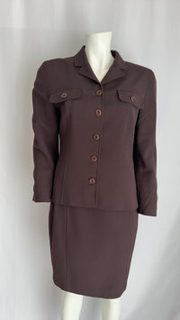 Tailleur jupe Antonelle marron taille 42