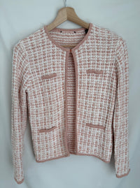 Gilet épais Esprit - M - Rose - maille texturée style tweed