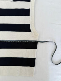 Débardeur en maille Zara - M - Blanc/noir