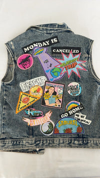 Gilet en jean Mango - Xxs - Bleu