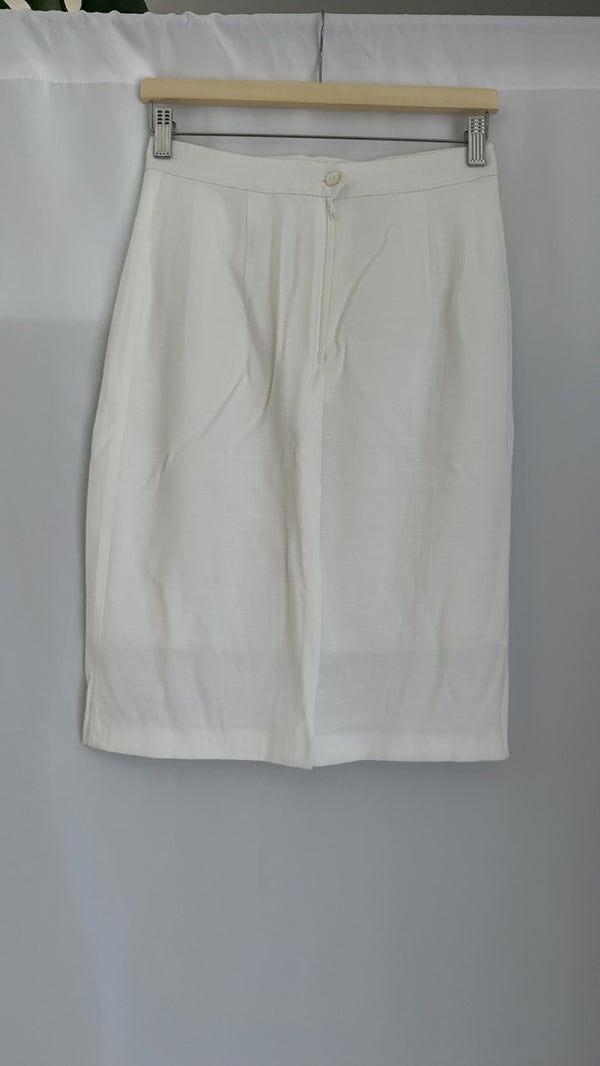 Jupe crayon Miroglio blanc - Fr 40 - blanc