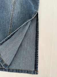 Jupe milongue bleue 42 fendue style denim