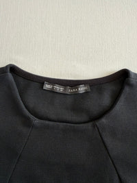 T-shirt Zara Basic - S - Noir - Épaules Structurées