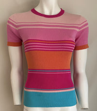 T-shirt - S - Fuchsia, orange, bleu et rose