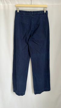 Pantalon large Camaïeu - 40 - Bleu marine -