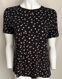 T-shirt C&a - M - Noir - À Fleurs