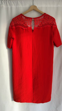 Robe Gerard Darel - 40 - Rouge - dentelle