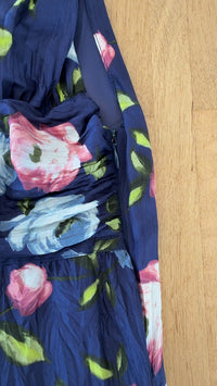 Robe midi Infinitif en soie - Fr 44 - Bleu - Fleurs