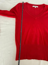 Pull col V Morgan - Xs - rouge - dos lacé