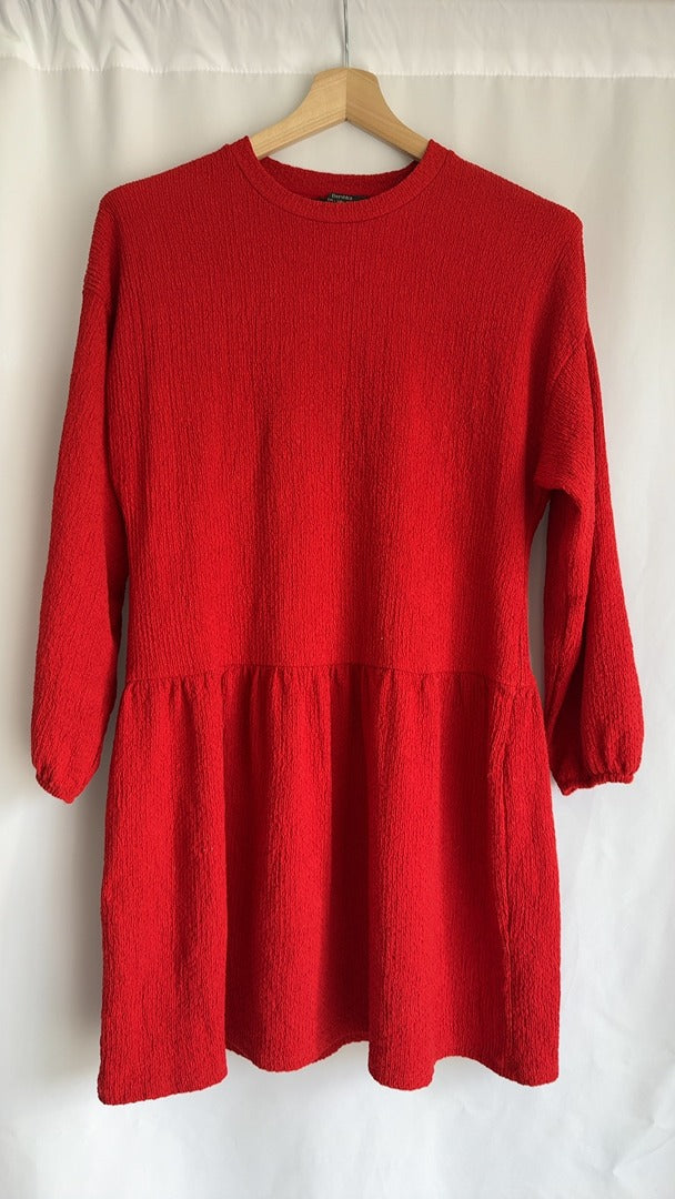 Robe courte Bershka - L - Rouge -