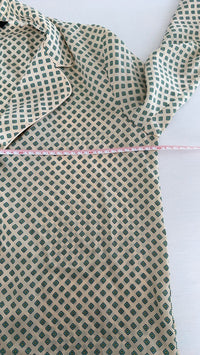 Chemisier à nouer Zara - Xs - Crème et Vert