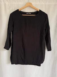 Blouse Camaïeu - 38 - Noir - Col ajouré